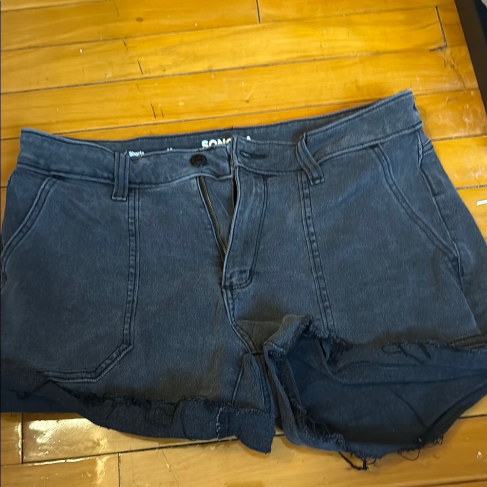 Sonoma Dark Blue Jean Shorts Relaxed Fit Cuffed Hem